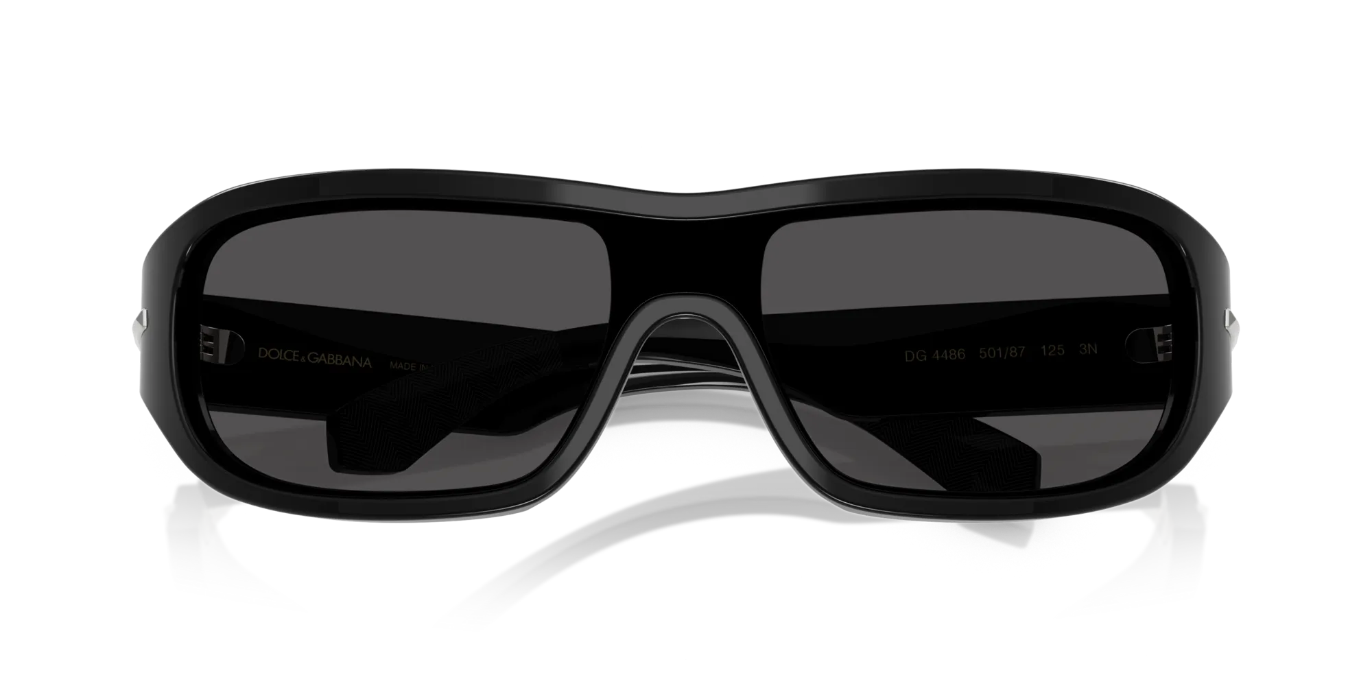 Dolce & Gabbana DG4486 501/87 Occhiali da sole Acetato Nero Grigio Squadrata Normale - immagine 2