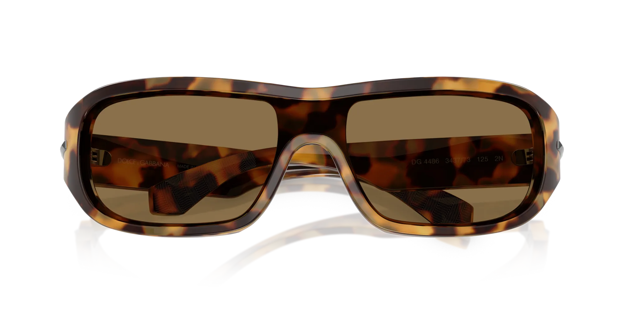Dolce & Gabbana DG4486 343773 Occhiali da sole Acetato Tartaruga Marrone Squadrata Normale - immagine 2