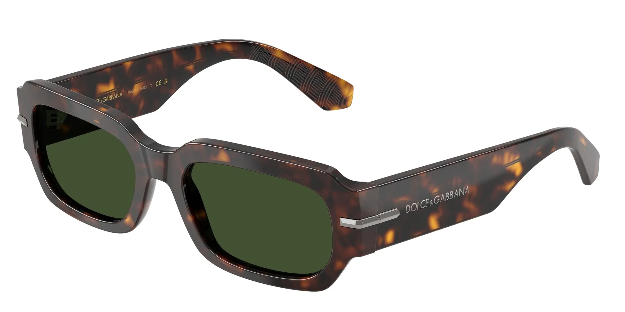 Dolce & Gabbana DG4485 502/71 Occhiali da sole Acetato Tartaruga Verde Squadrata Normale - immagine 1