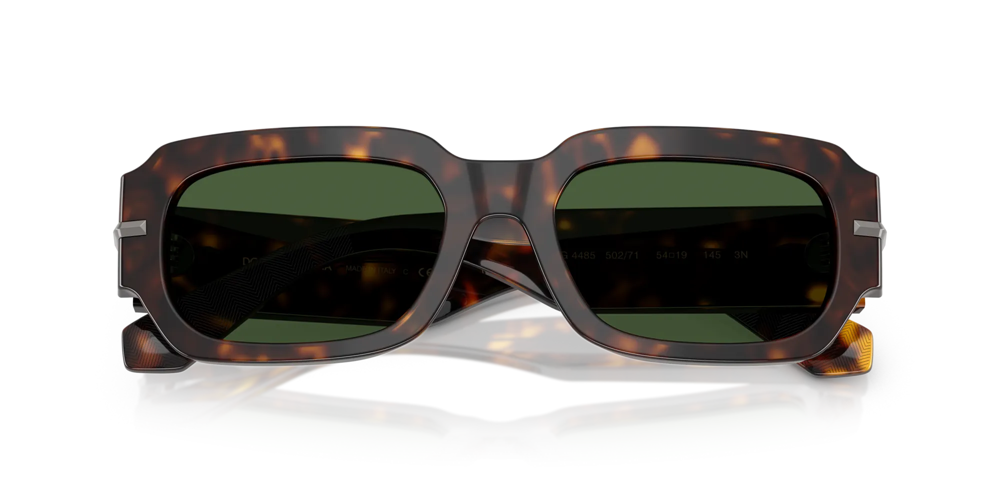 Dolce & Gabbana DG4485 502/71 Occhiali da sole Acetato Tartaruga Verde Squadrata Normale - immagine 2