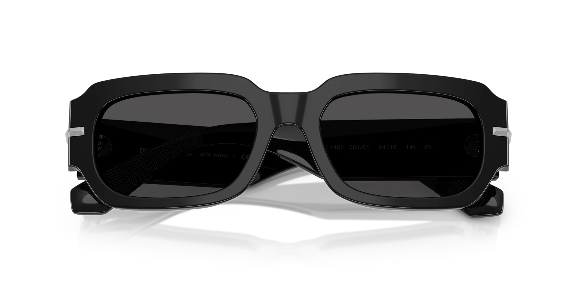 Dolce & Gabbana DG4485 501/87 Occhiali da sole Acetato Nero Grigio Squadrata Normale - immagine 2
