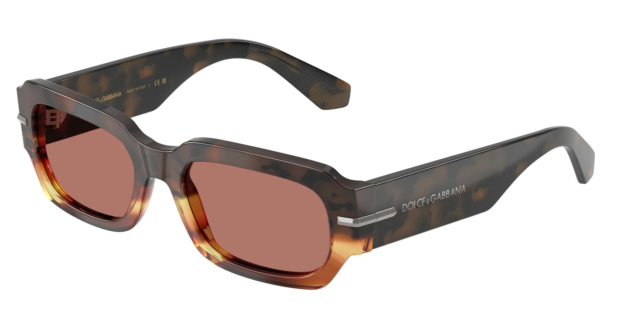Dolce & Gabbana DG4485 3438M6 Occhiali da sole Acetato Marrone Bordeaux Squadrata Normale - immagine 1