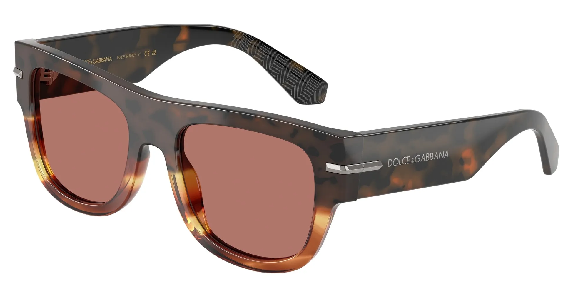 Dolce & Gabbana DG4484 3438M6 Occhiali da sole Acetato Marrone Bordeaux Squadrata Normale - immagine 1