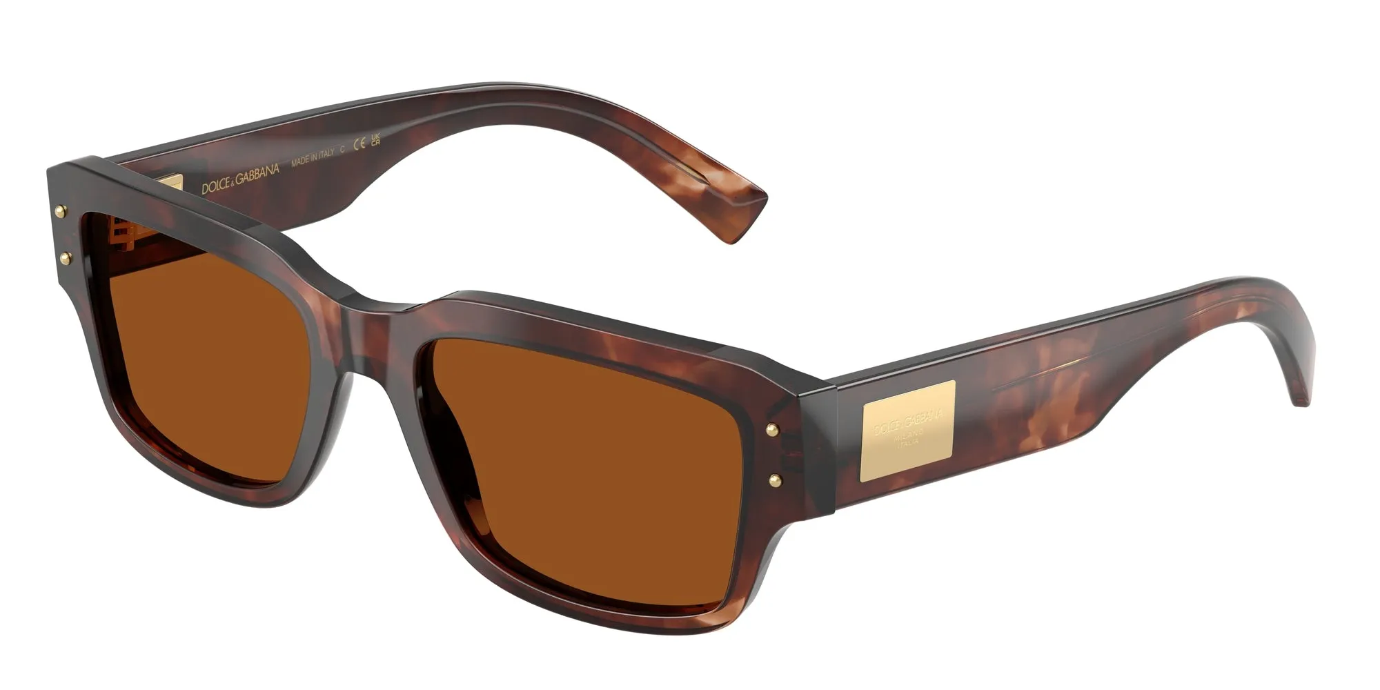 Dolce & Gabbana DG4483 322273 Occhiali da sole Acetato Rosso Marrone Squadrata Normale - immagine 1