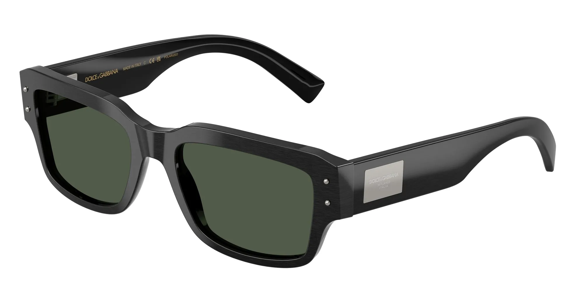 Dolce & Gabbana DG4483 28209A Occhiali da sole Acetato Nero Verde Squadrata Polarizzata - immagine 1