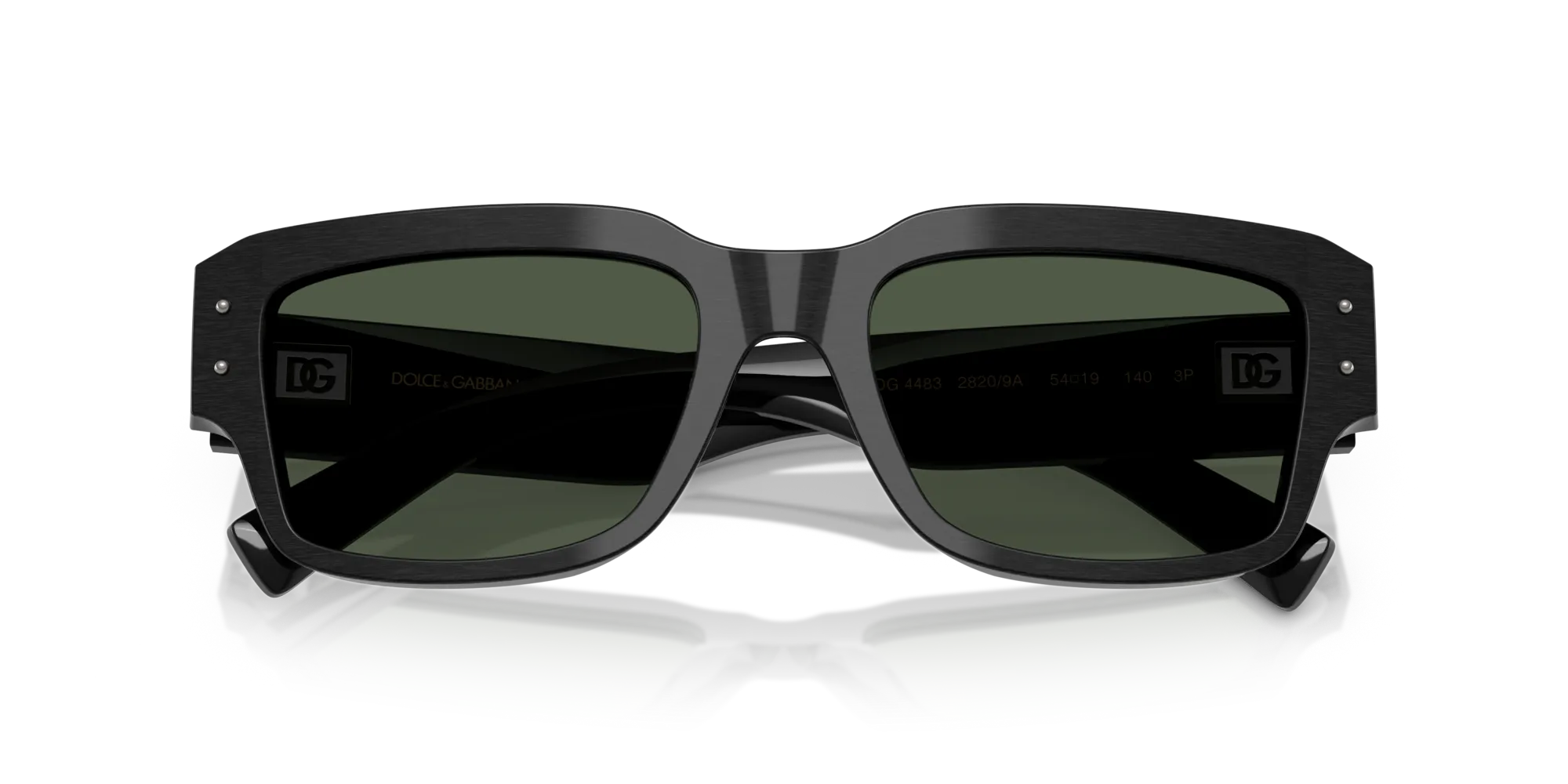 Dolce & Gabbana DG4483 28209A Occhiali da sole Acetato Nero Verde Squadrata Polarizzata - immagine 2