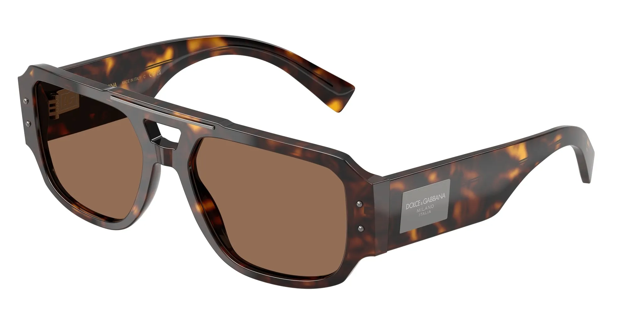 Dolce & Gabbana DG4482 502/73 Occhiali da sole Acetato Tartaruga Marrone Pilot Normale - immagine 1