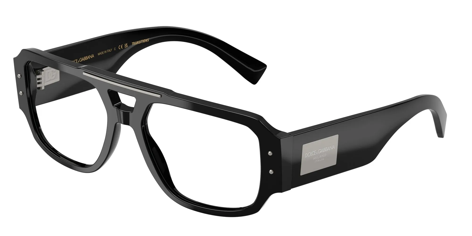 Dolce & Gabbana DG4482 501/M3 Occhiali da sole Acetato Nero Pilot Fotocromatiche - immagine 1