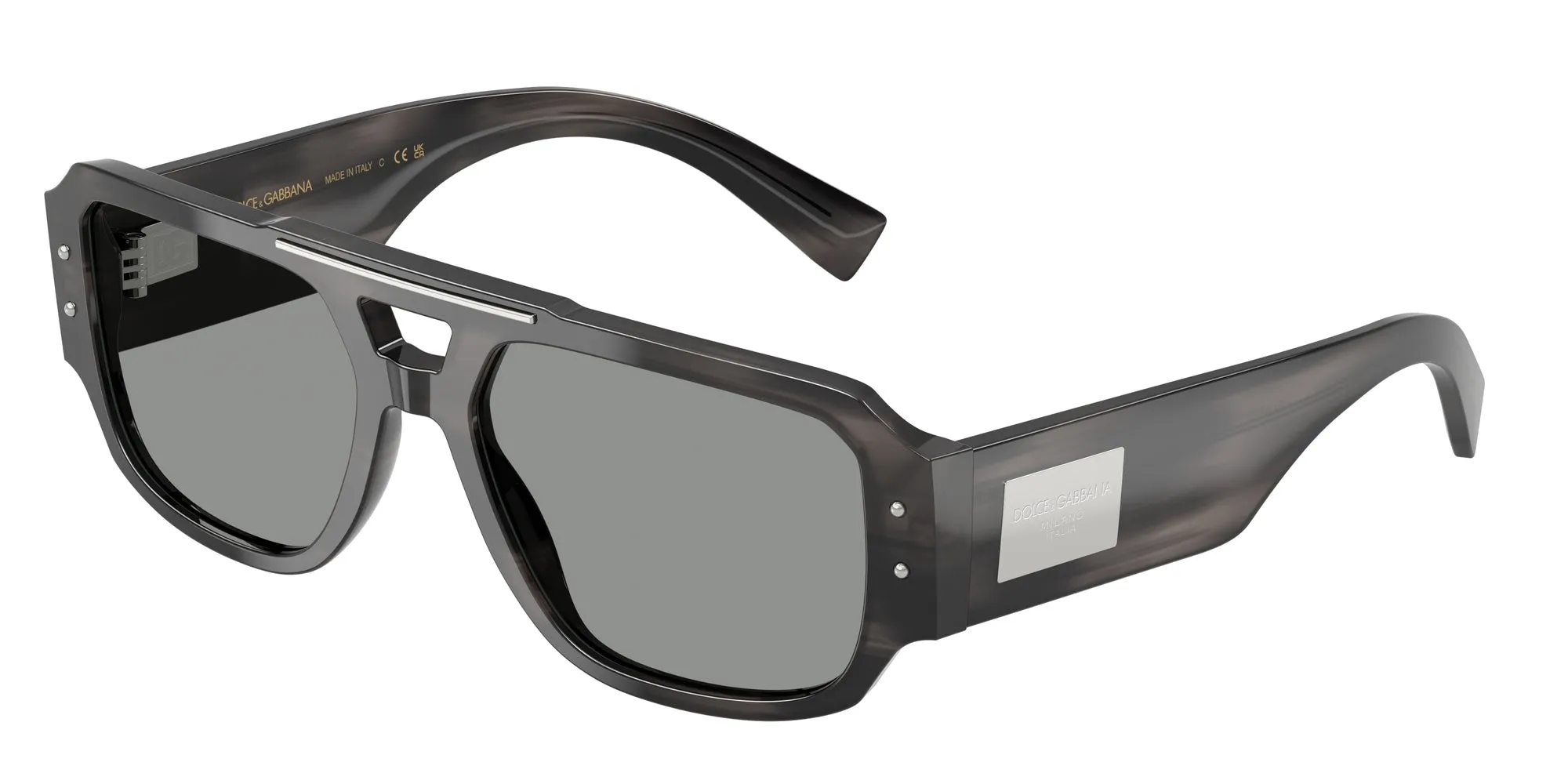 Dolce & Gabbana DG4482 3440/1 Occhiali da sole Acetato Grigio Grigio Pilot Normale - immagine 1