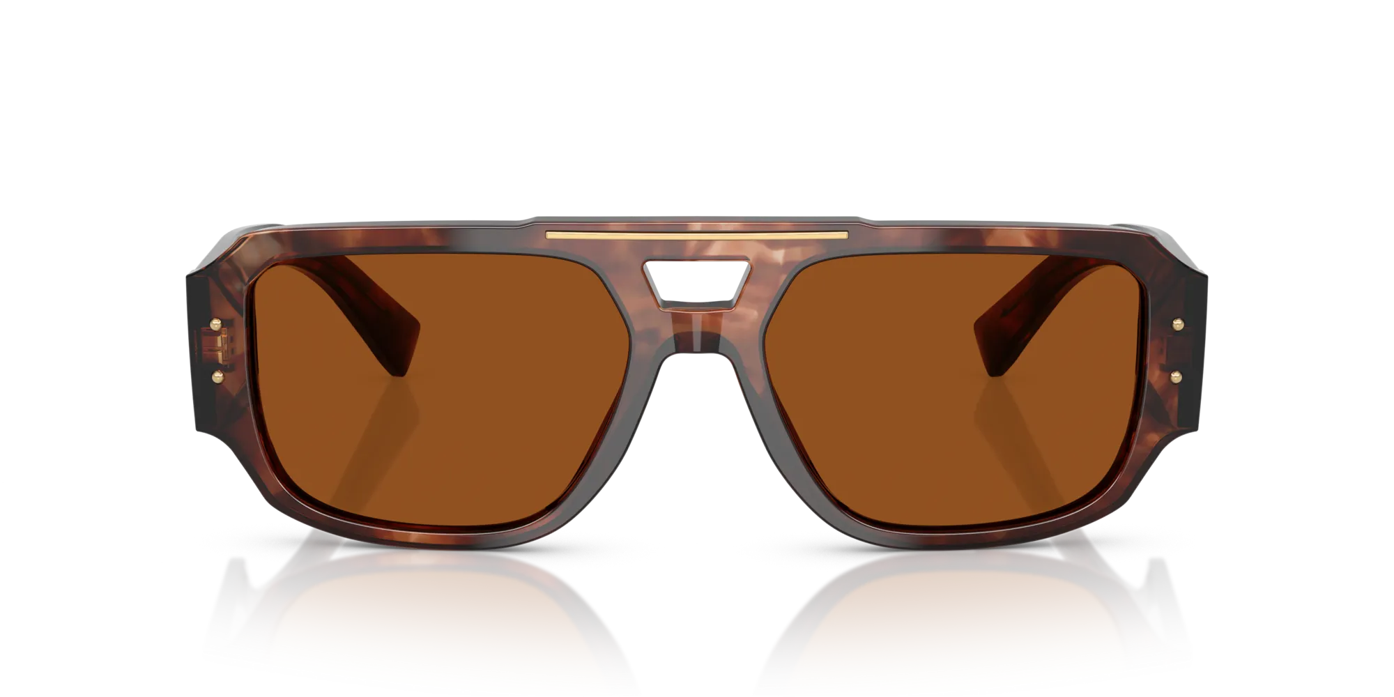 Dolce & Gabbana DG4482 322273 Occhiali da sole Acetato Rosso Marrone Pilot Normale - immagine 3