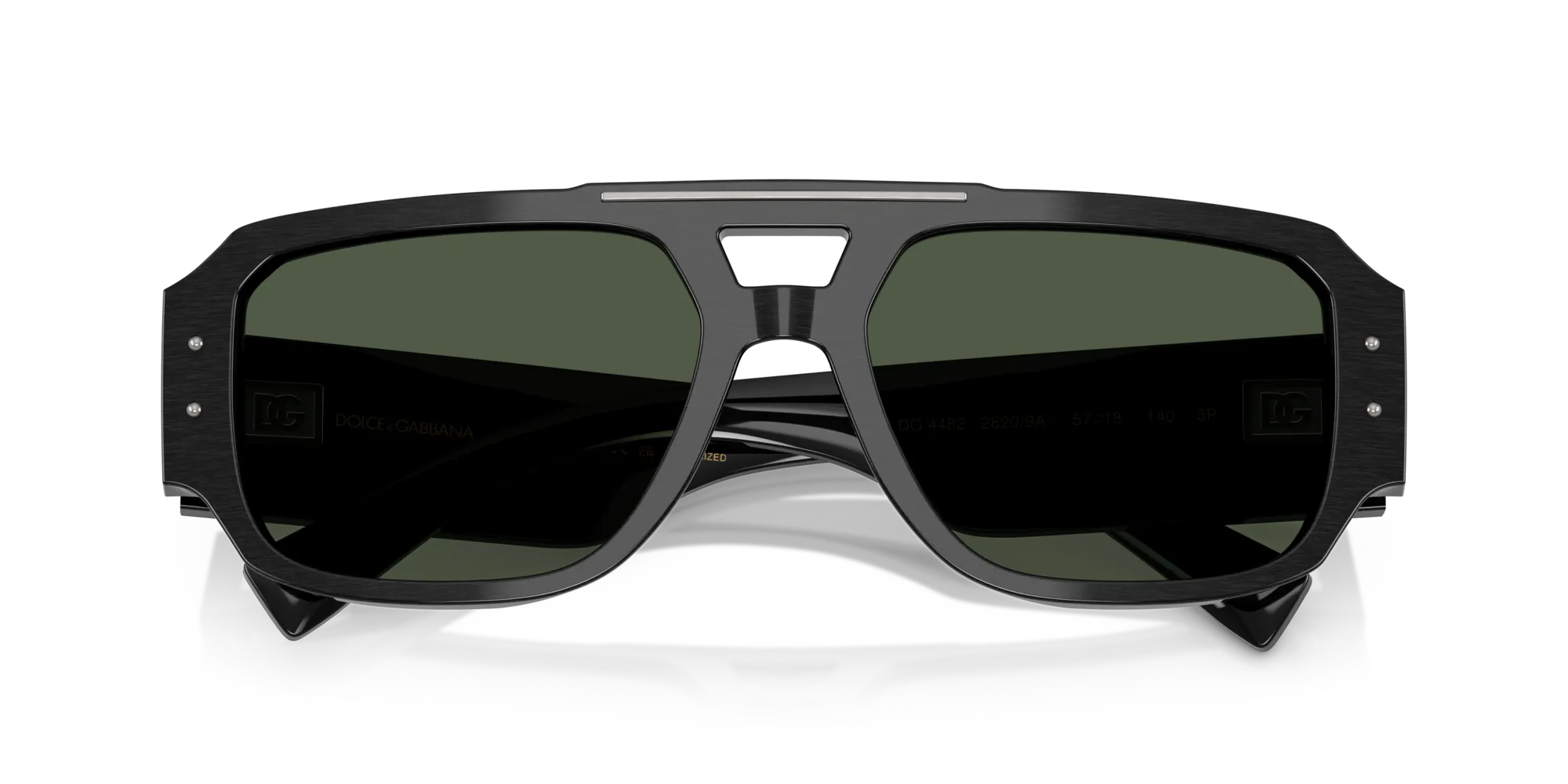 Dolce & Gabbana DG4482 28209A Occhiali da sole Acetato Nero Verde Pilot Polarizzata - immagine 2