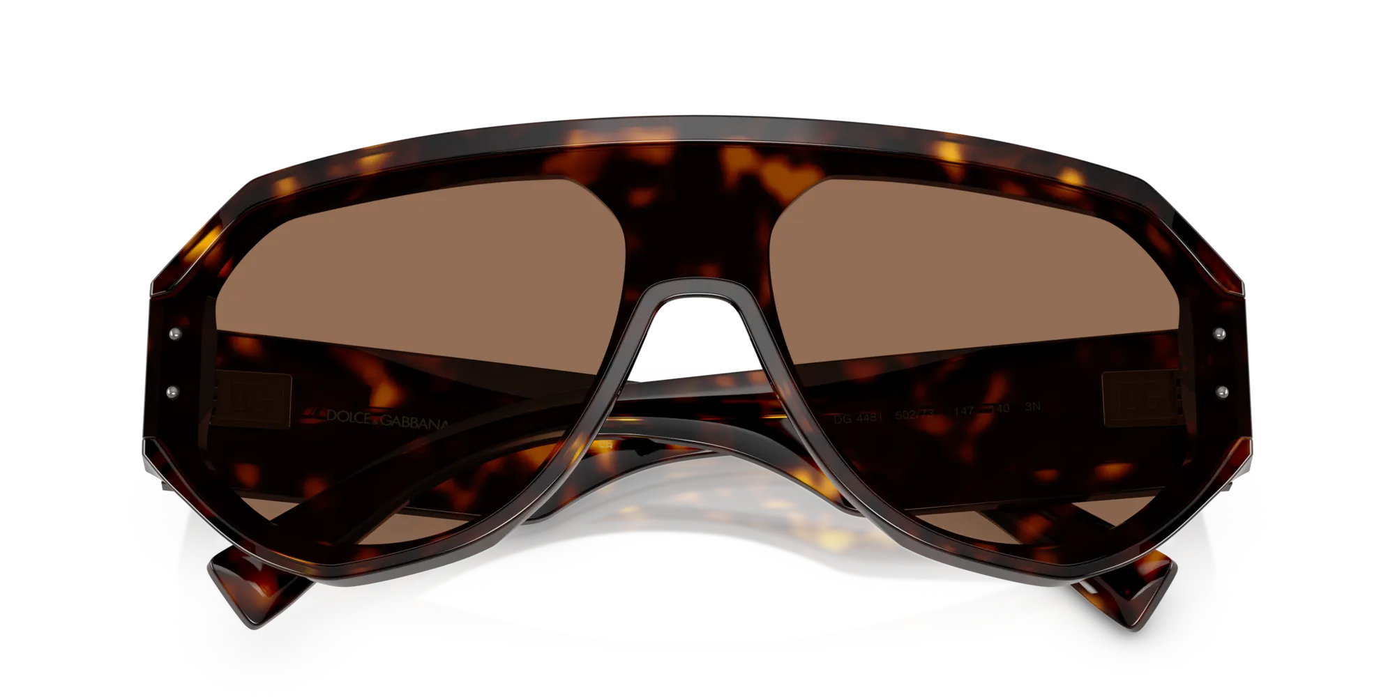 Dolce & Gabbana DG4481 502/73 Occhiali da sole Acetato Tartaruga Marrone Pilot Normale - immagine 2