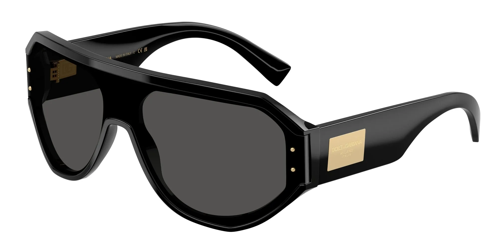 Dolce & Gabbana DG4481 501/87 Occhiali da sole Acetato Nero Grigio Pilot Normale - immagine 1