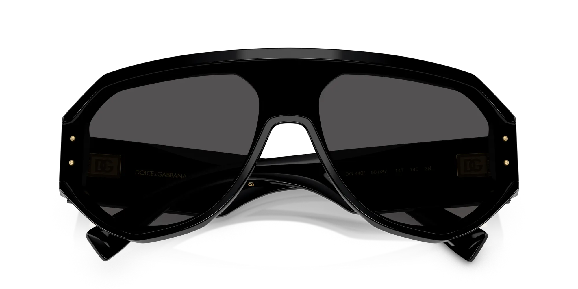 Dolce & Gabbana DG4481 501/87 Occhiali da sole Acetato Nero Grigio Pilot Normale - immagine 2