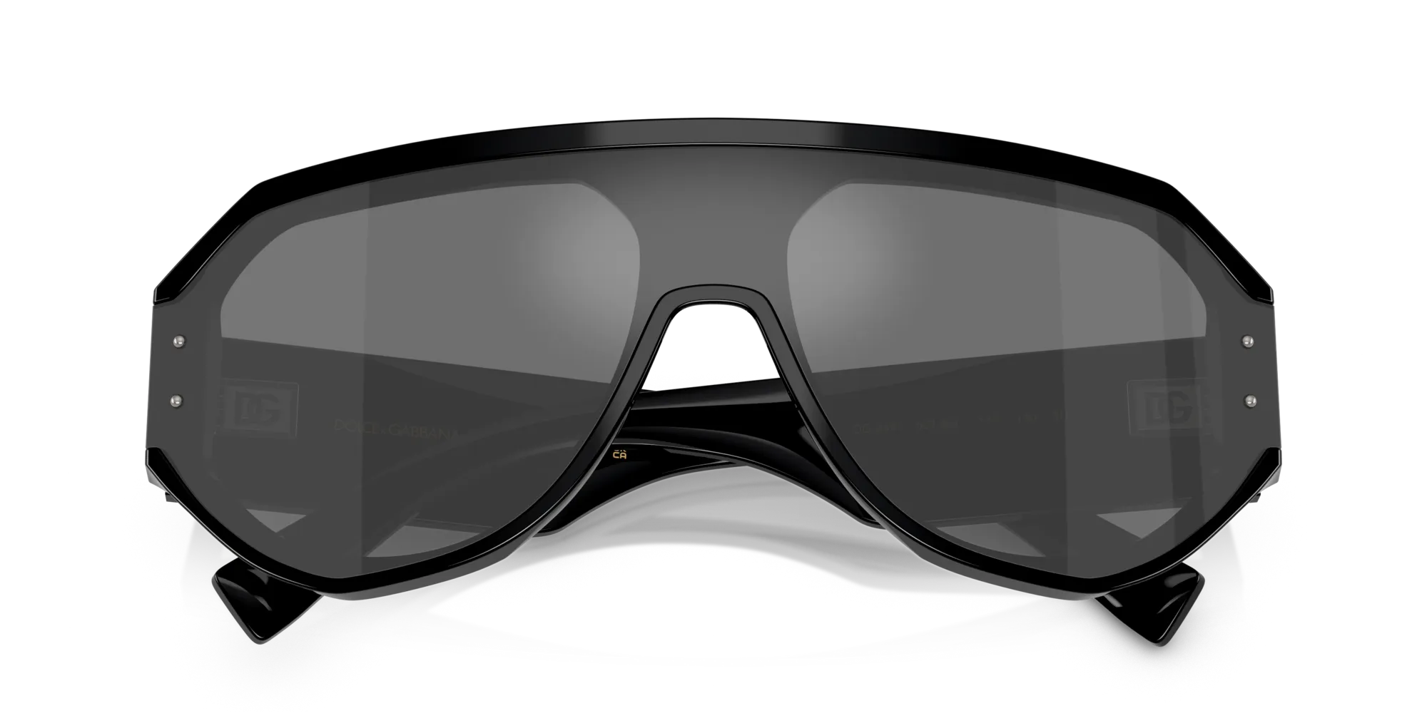 Dolce & Gabbana DG4481 501/6G Occhiali da sole Acetato Nero Grigio Pilot Specchiate - immagine 2