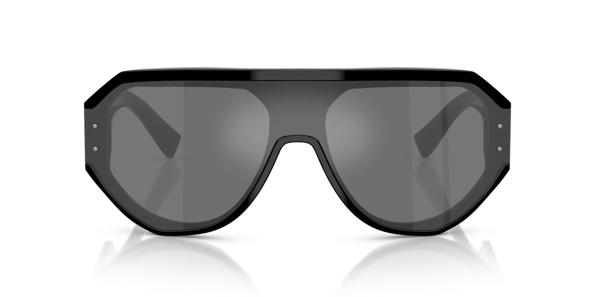Dolce & Gabbana DG4481 501/6G Occhiali da sole Acetato Nero Grigio Pilot Specchiate - immagine 3