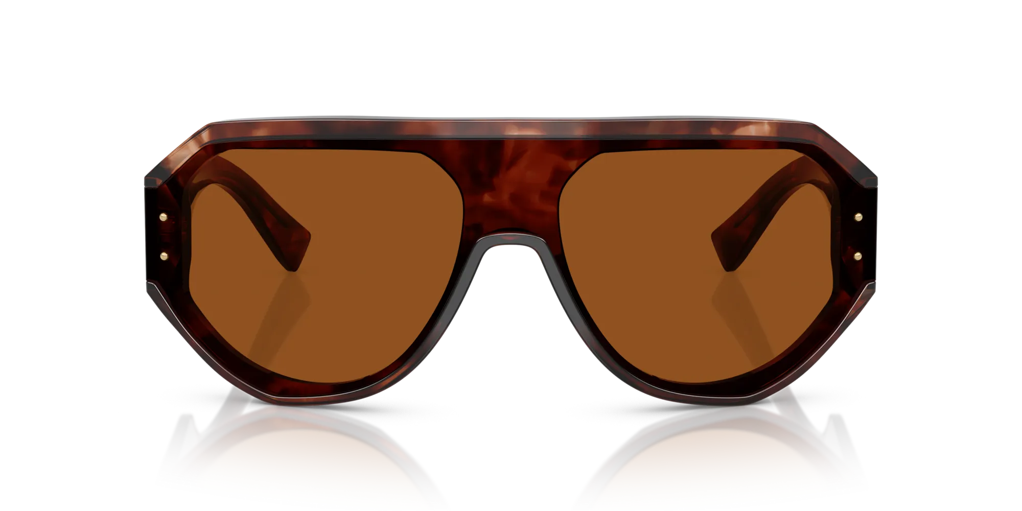 Dolce & Gabbana DG4481 322273 Occhiali da sole Acetato Rosso Marrone Pilot Normale - immagine 3