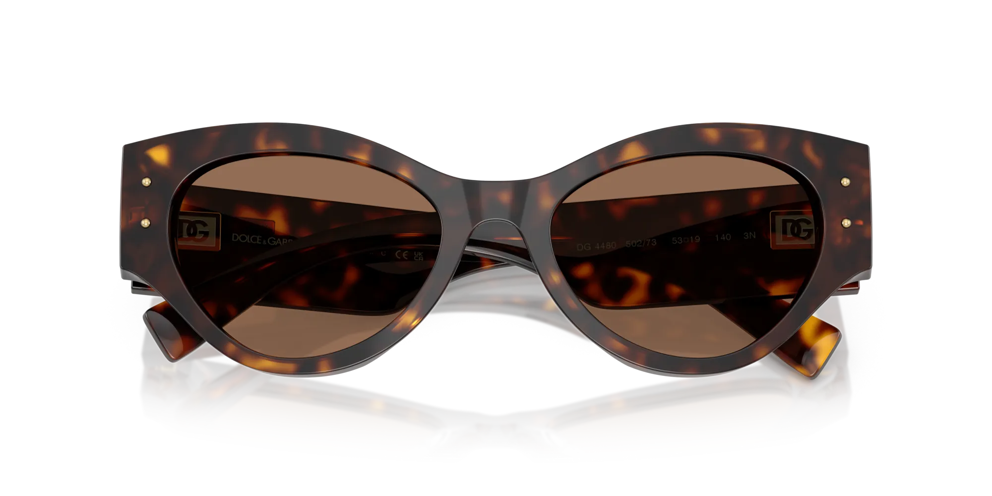 Dolce & Gabbana DG4480 502/73 Occhiali da sole Acetato Tartaruga Marrone Farfalla Normale - immagine 2
