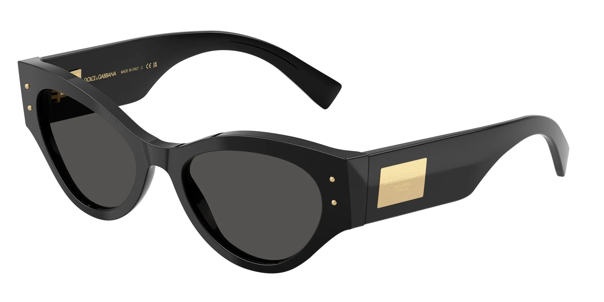 Dolce & Gabbana DG4480 501/87 Occhiali da sole Acetato Nero Grigio Farfalla Normale - immagine 1