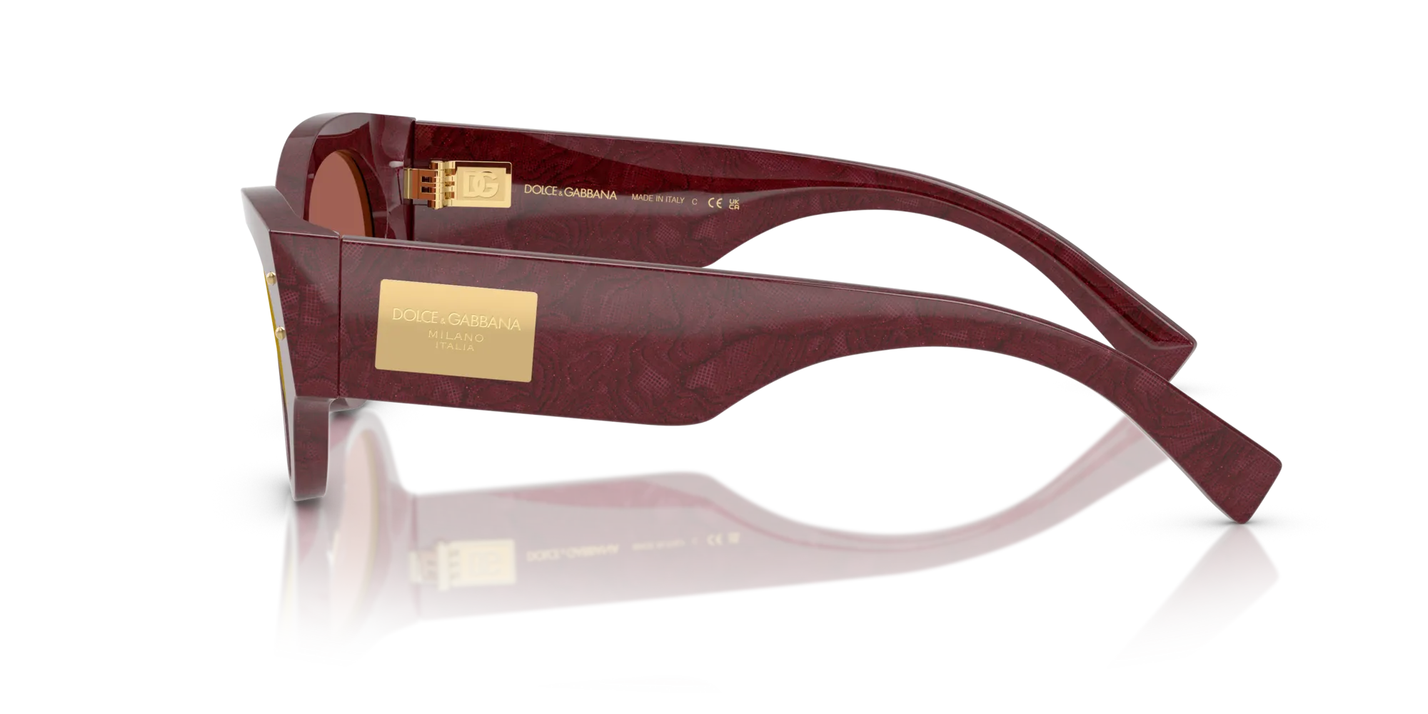Dolce & Gabbana DG4480 3442D0 Occhiali da sole Acetato Multi-colore Viola Farfalla Specchiate - immagine 4