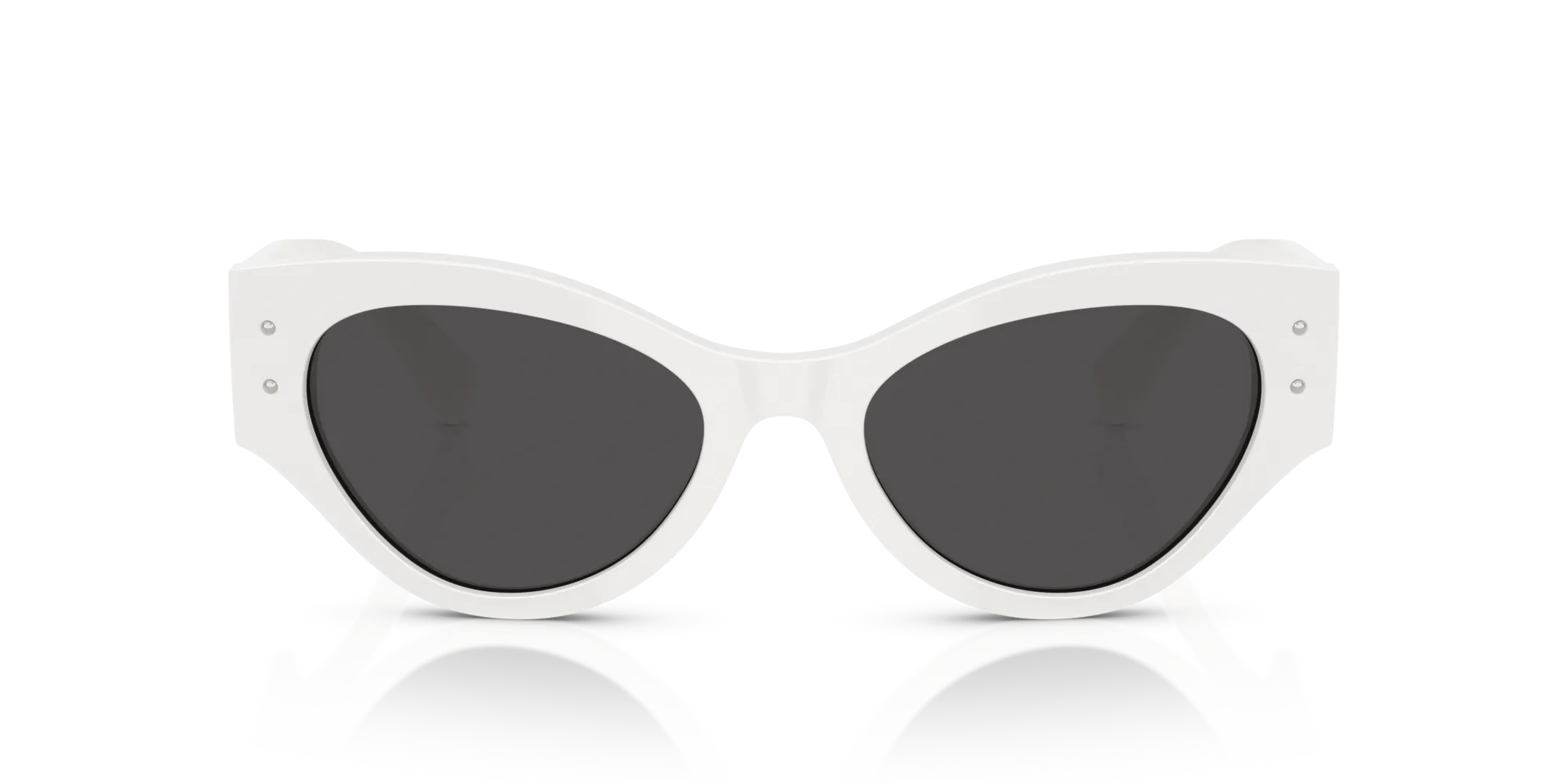 Dolce & Gabbana DG4480 331287 Occhiali da sole Acetato Bianco Grigio Farfalla Normale - immagine 3