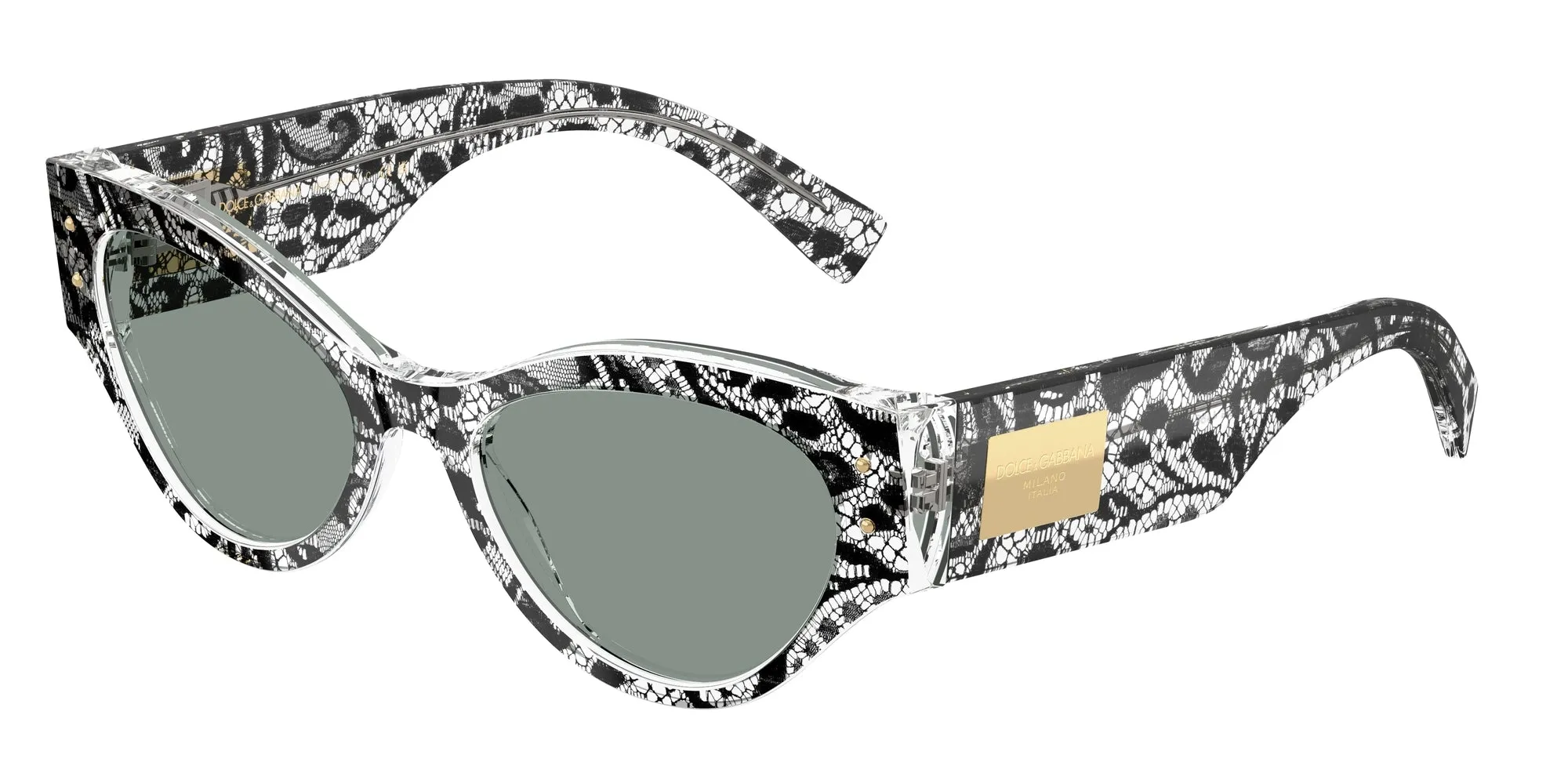 Dolce & Gabbana DG4480 3287/1 Occhiali da sole Acetato Nero Grigio Farfalla Normale - immagine 1