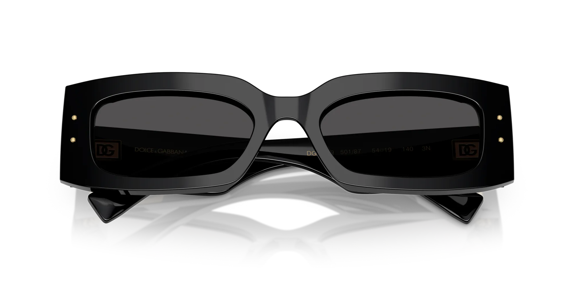 Dolce & Gabbana DG4479 501/87 Occhiali da sole Acetato Nero Grigio Squadrata Normale - immagine 2