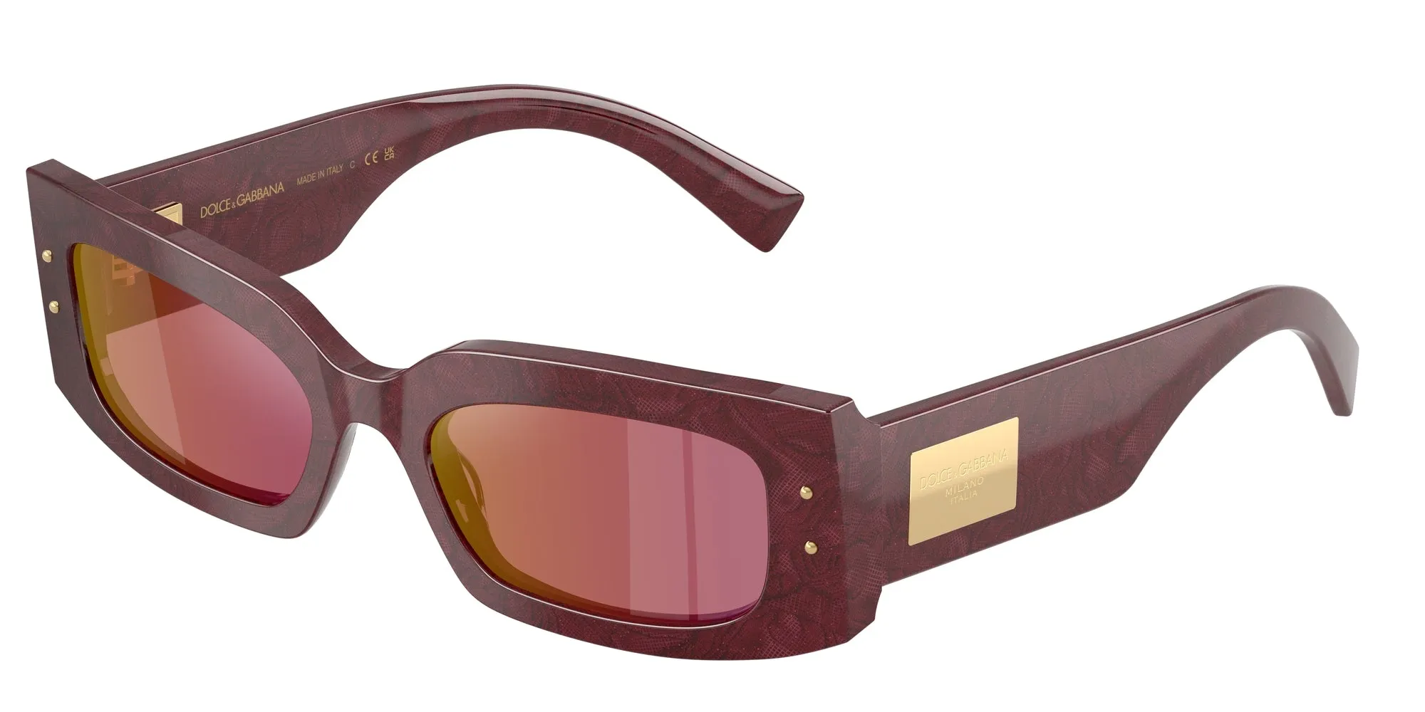 Dolce & Gabbana DG4479 3442D0 Occhiali da sole Acetato Multi-colore Viola Squadrata Specchiate - immagine 1