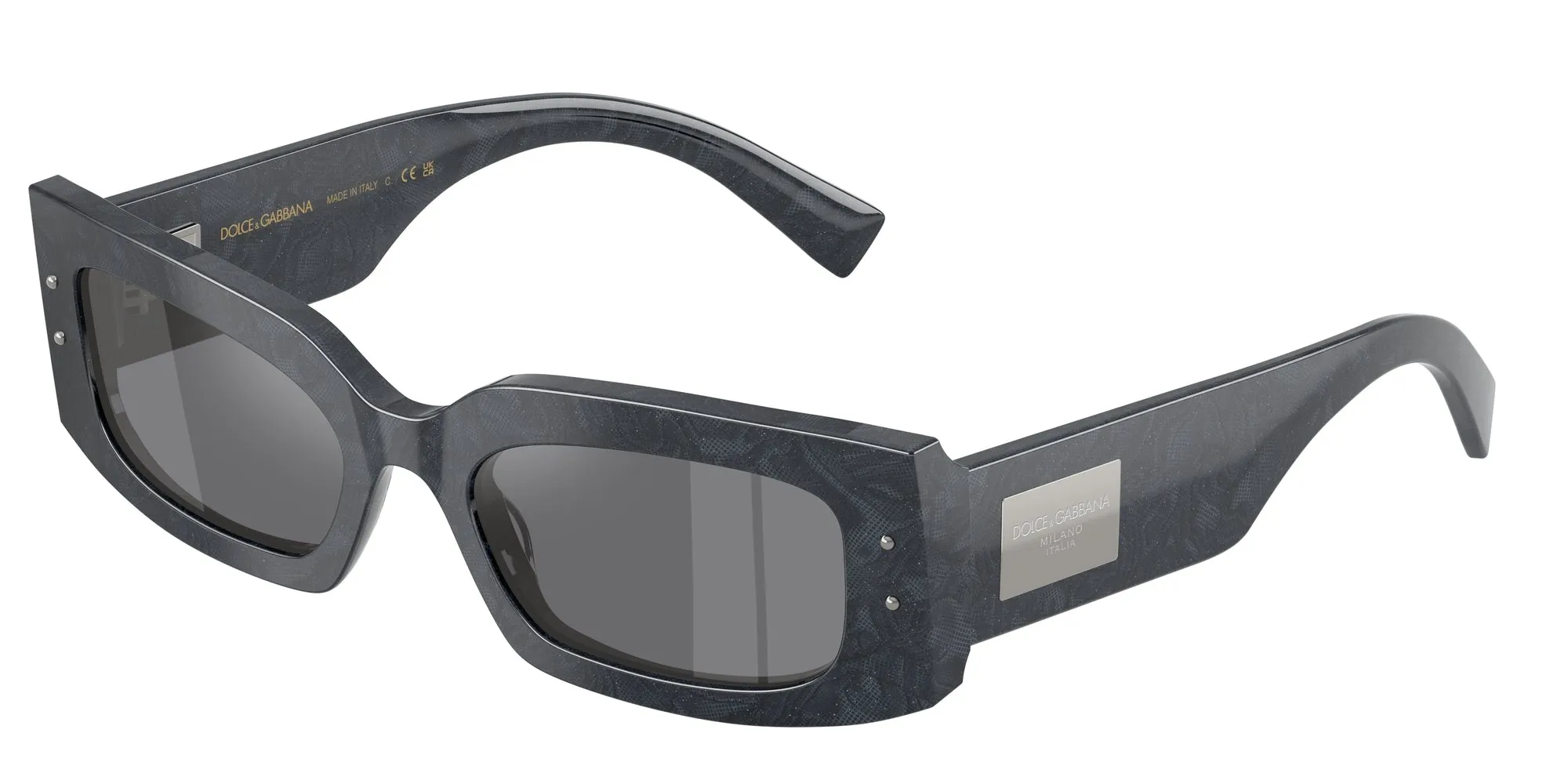Dolce & Gabbana DG4479 34416V Occhiali da sole Acetato Multi-colore Grigio Squadrata Normale - immagine 1