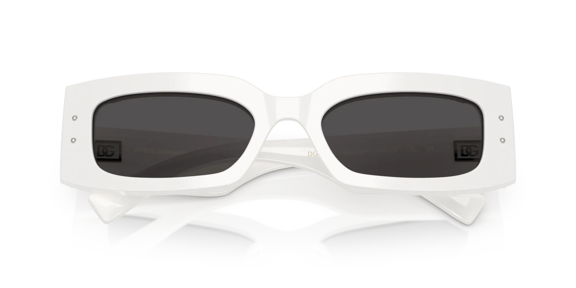 Dolce & Gabbana DG4479 331287 Occhiali da sole Acetato Bianco Grigio Squadrata Normale - immagine 2