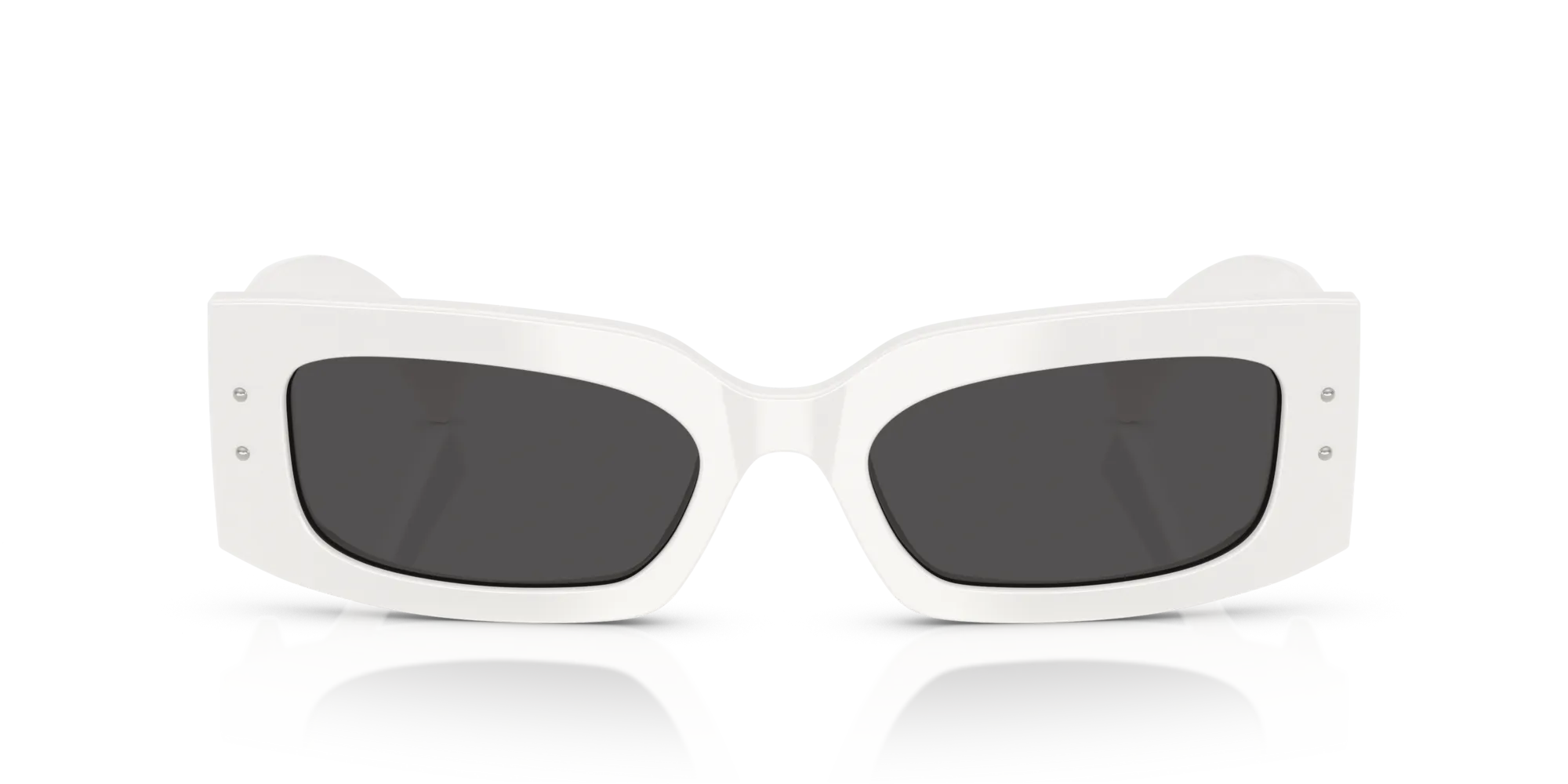 Dolce & Gabbana DG4479 331287 Occhiali da sole Acetato Bianco Grigio Squadrata Normale - immagine 3