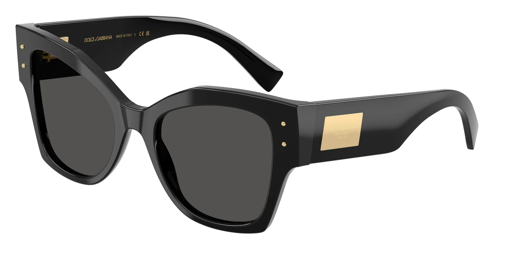 Dolce & Gabbana DG4478 501/87 Occhiali da sole Acetato Nero Grigio Cat Eye Normale - immagine 1