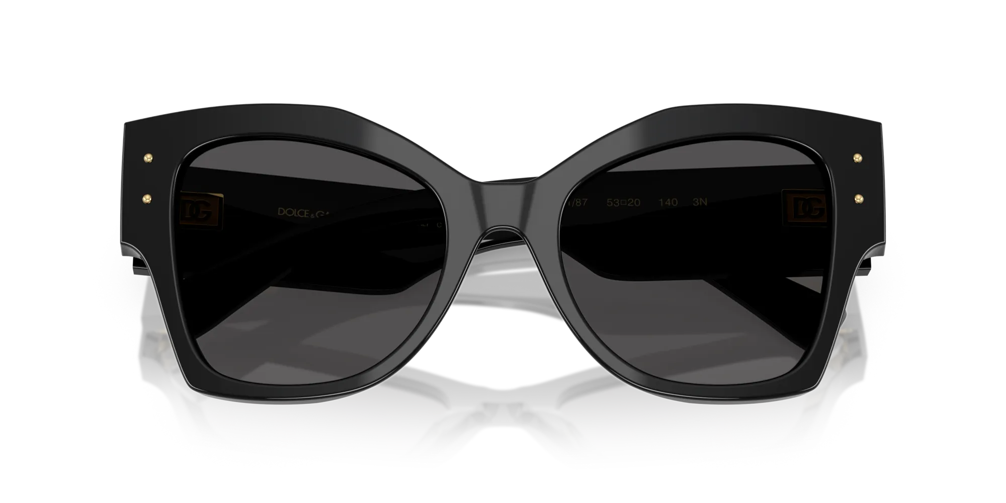 Dolce & Gabbana DG4478 501/87 Occhiali da sole Acetato Nero Grigio Cat Eye Normale - immagine 2