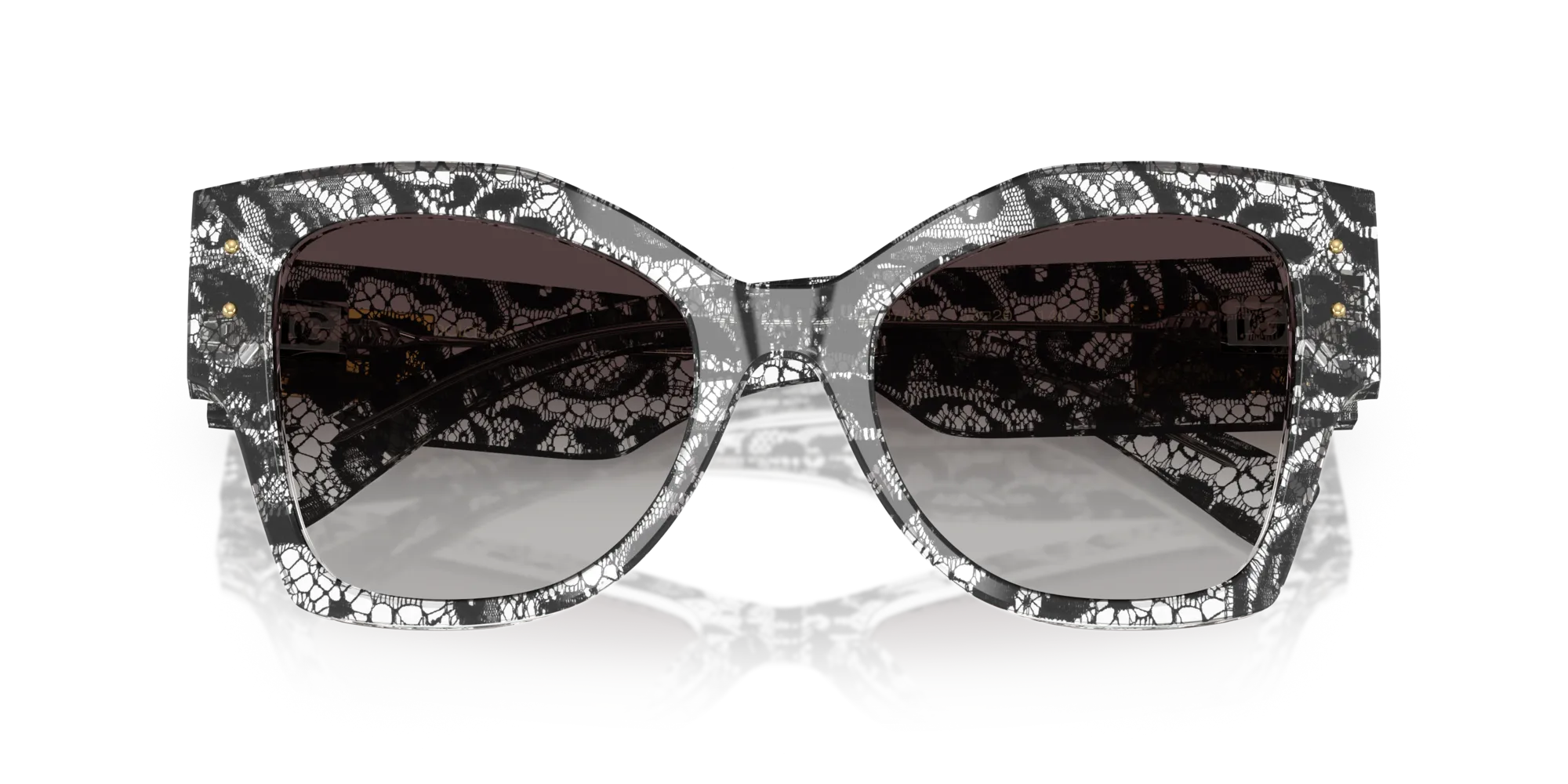Dolce & Gabbana DG4478 32878G Occhiali da sole Acetato Nero Grigio Cat Eye Normale Sfumato - immagine 2