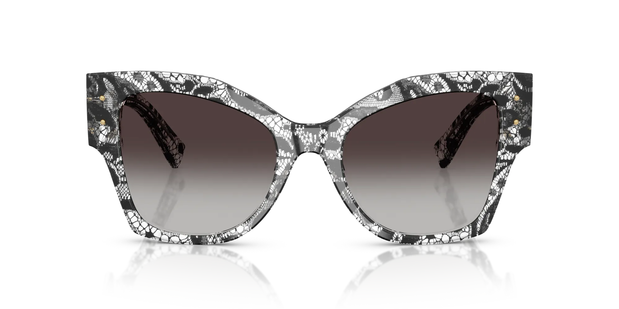 Dolce & Gabbana DG4478 32878G Occhiali da sole Acetato Nero Grigio Cat Eye Normale Sfumato - immagine 3