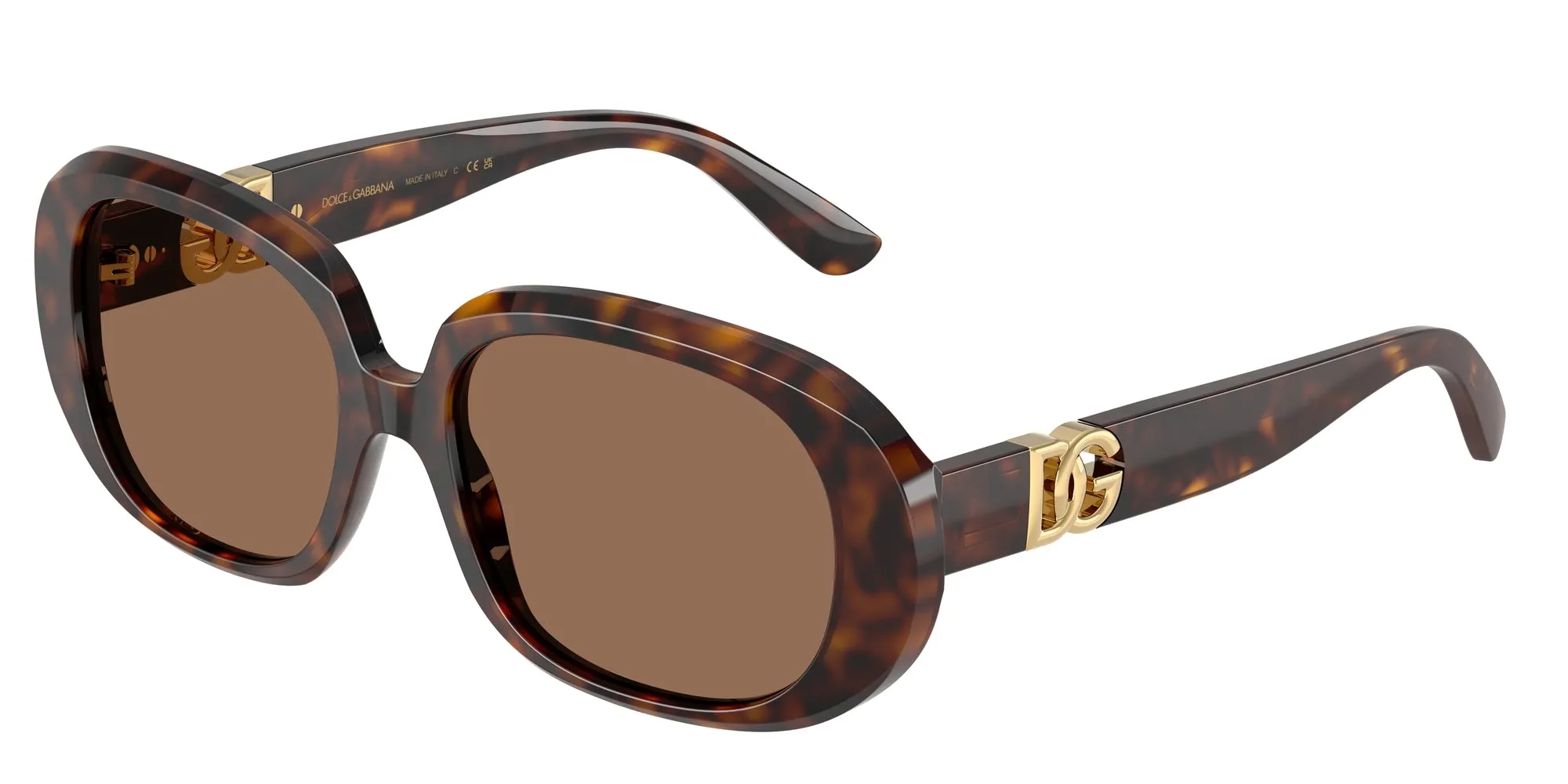 Dolce & Gabbana DG4476 502/73 Occhiali da sole Acetato Tartaruga Marrone Rotonda Normale - immagine 1
