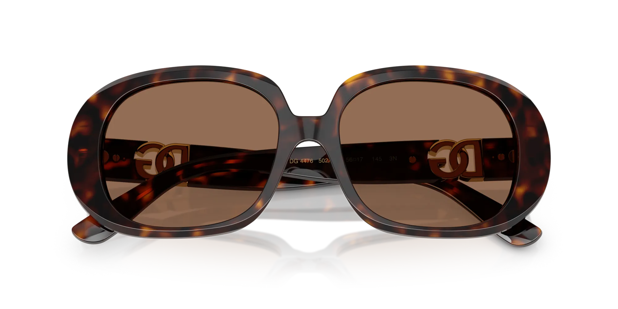 Dolce & Gabbana DG4476 502/73 Occhiali da sole Acetato Tartaruga Marrone Rotonda Normale - immagine 2