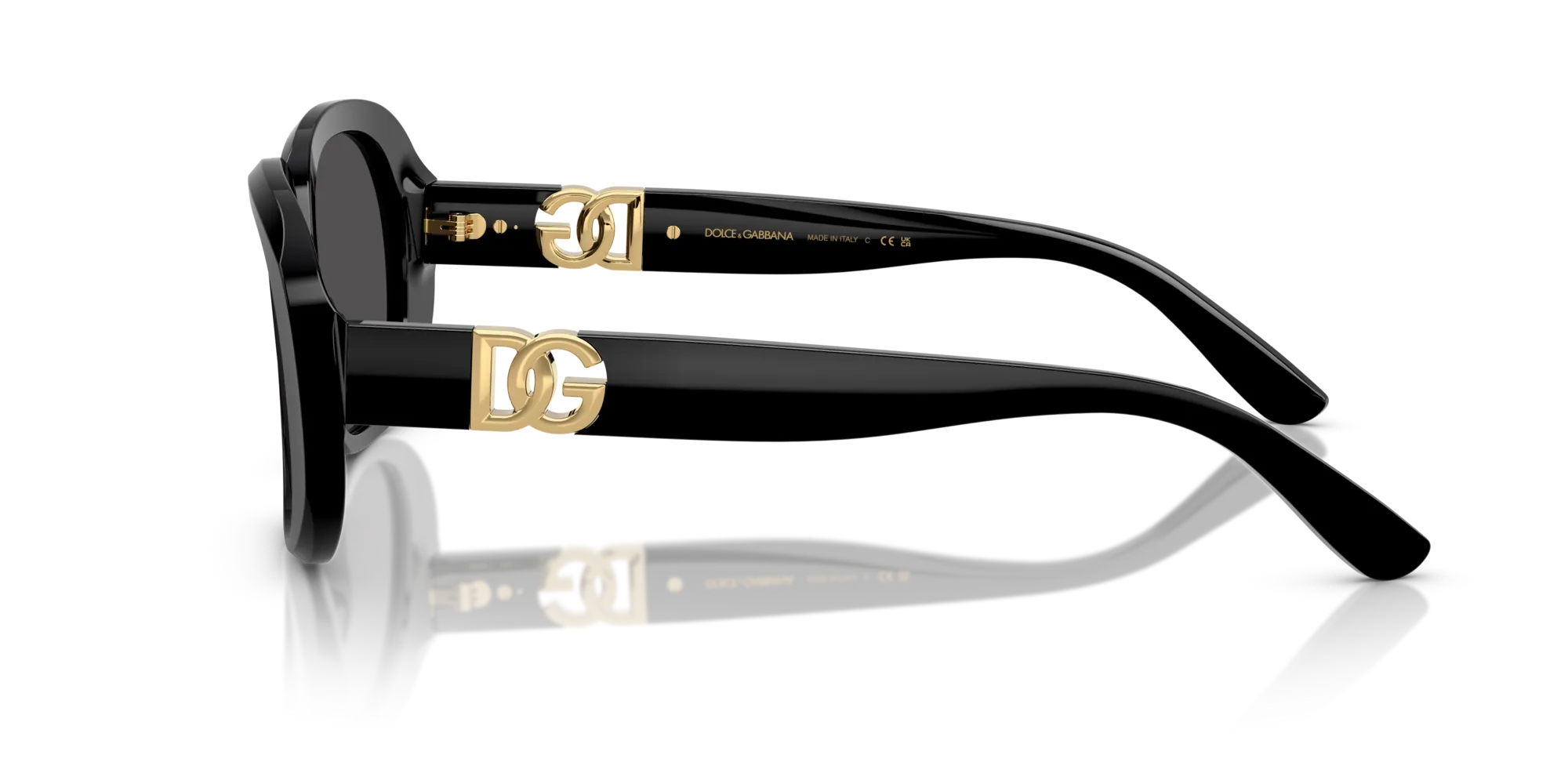 Dolce & Gabbana DG4476 501/87 Occhiali da sole Acetato Nero Grigio Rotonda Normale - immagine 4