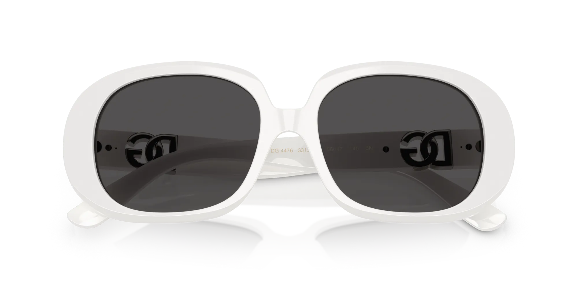 Dolce & Gabbana DG4476 331287 Occhiali da sole Acetato Bianco Grigio Rotonda Normale - immagine 2