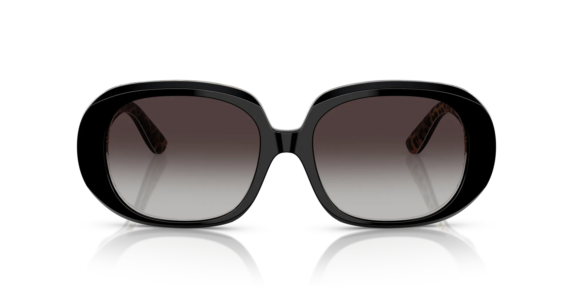Dolce & Gabbana DG4476 32998G Occhiali da sole Acetato Nero Grigio Rotonda Normale Sfumato - immagine 3