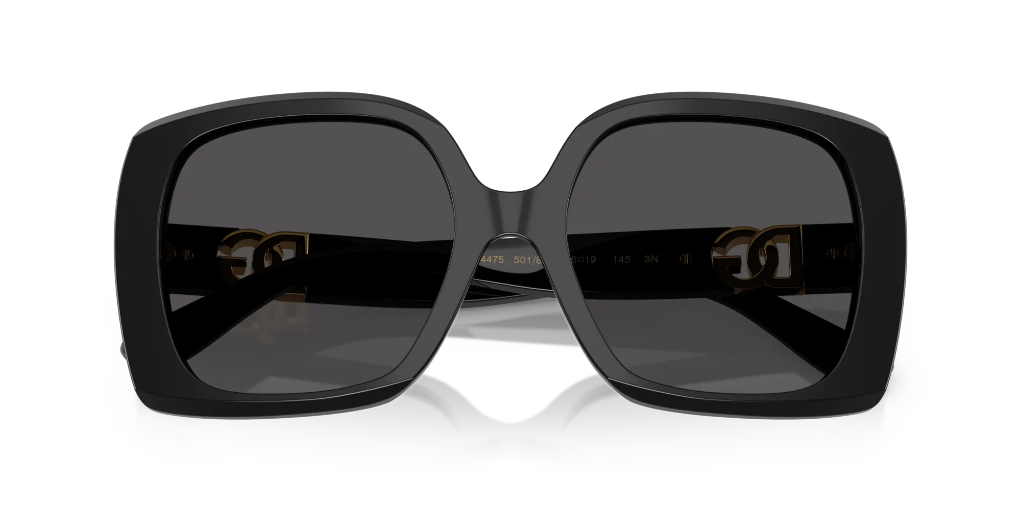 Dolce & Gabbana DG4475 501/87 Occhiali da sole Acetato Nero Grigio Squadrata Normale - immagine 2