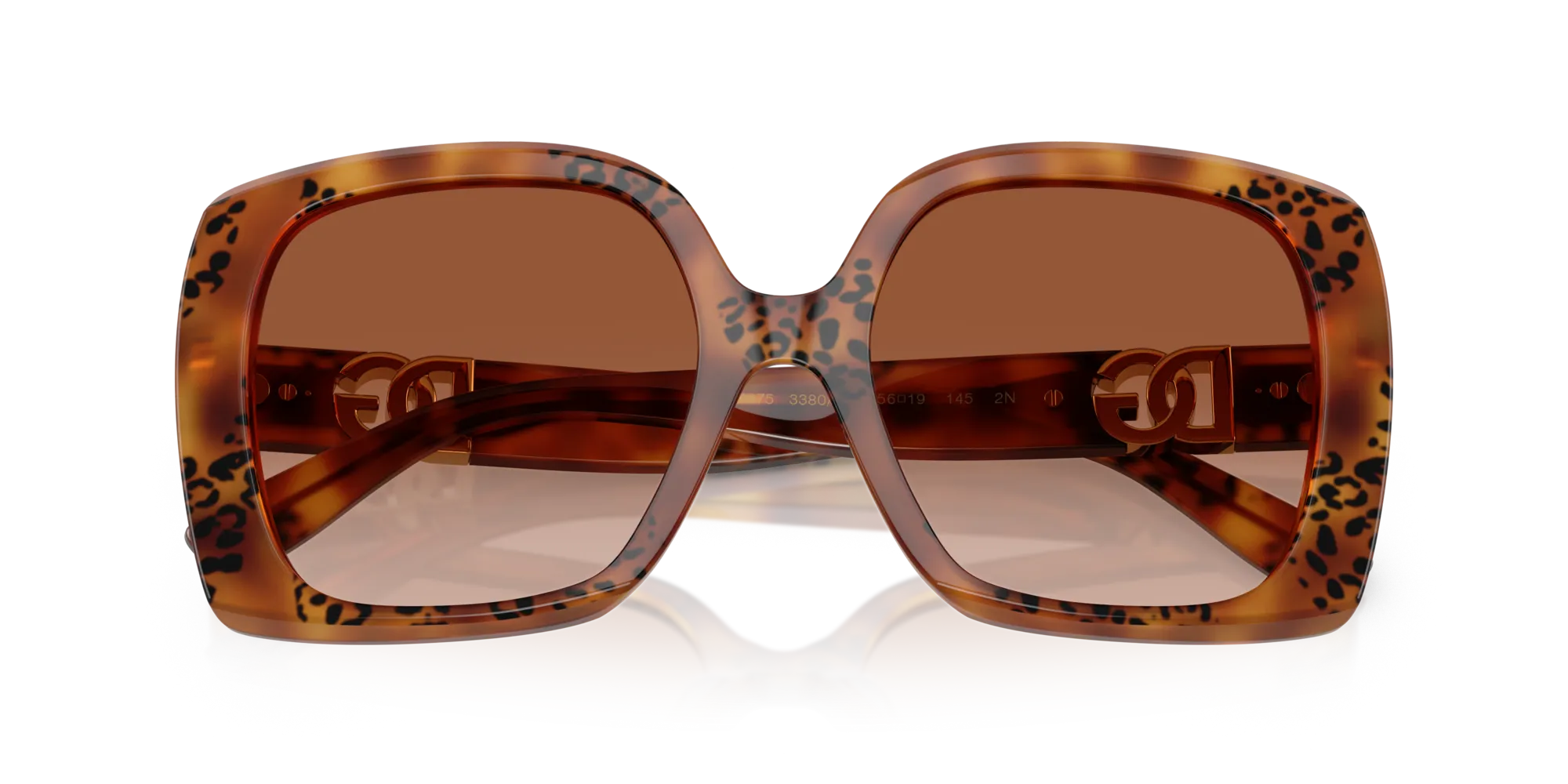 Dolce & Gabbana DG4475 338013 Occhiali da sole Acetato Tartaruga Marrone Squadrata Normale Sfumato - immagine 2