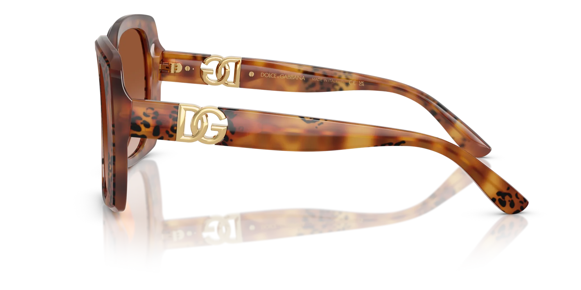 Dolce & Gabbana DG4475 338013 Occhiali da sole Acetato Tartaruga Marrone Squadrata Normale Sfumato - immagine 4
