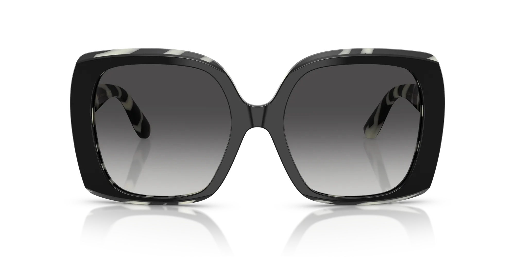 Dolce & Gabbana DG4475 33728G Occhiali da sole Acetato Nero Grigio Squadrata Normale Sfumato - immagine 3