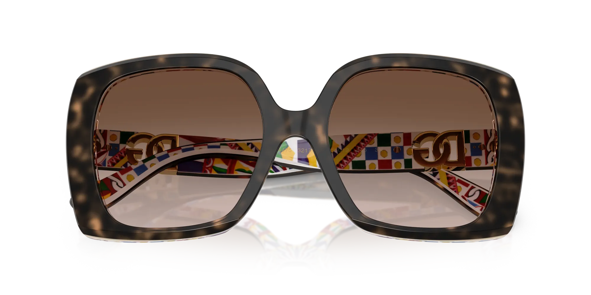 Dolce & Gabbana DG4475 321713 Occhiali da sole Acetato Tartaruga Marrone Squadrata Normale Sfumato - immagine 2