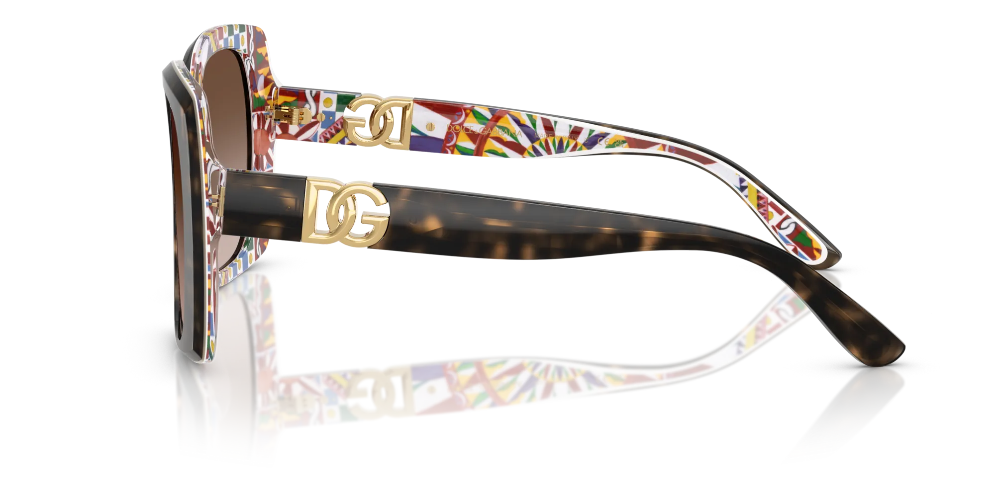 Dolce & Gabbana DG4475 321713 Occhiali da sole Acetato Tartaruga Marrone Squadrata Normale Sfumato - immagine 4