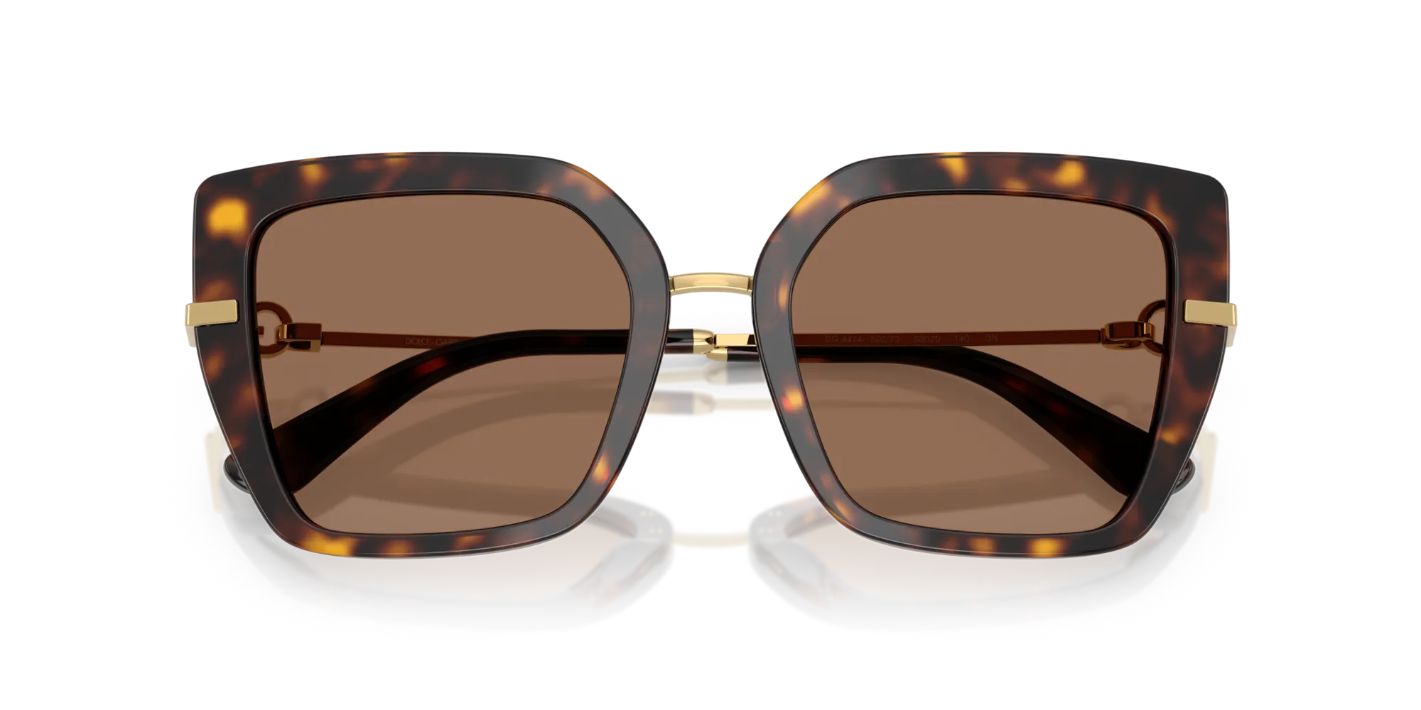 Dolce & Gabbana DG4474 502/73 Occhiali da sole Acetato Tartaruga Marrone Farfalla Normale - immagine 2