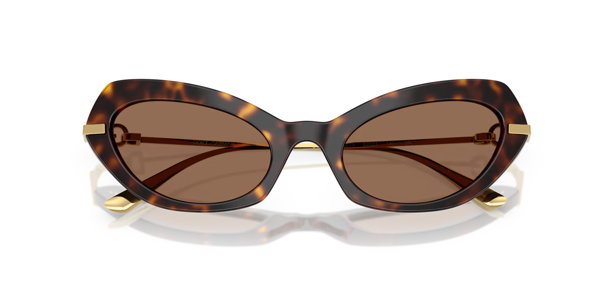 Dolce & Gabbana DG4473 502/73 Occhiali da sole Acetato Tartaruga Marrone Farfalla Normale - immagine 2
