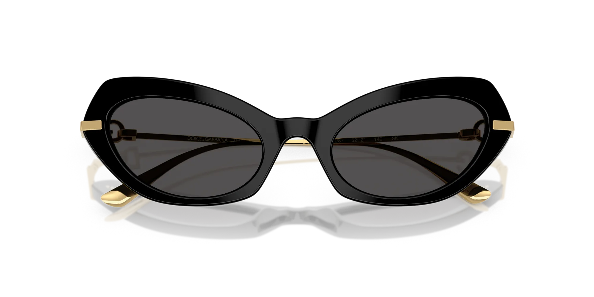 Dolce & Gabbana DG4473 501/87 Occhiali da sole Acetato Nero Grigio Farfalla Normale - immagine 2