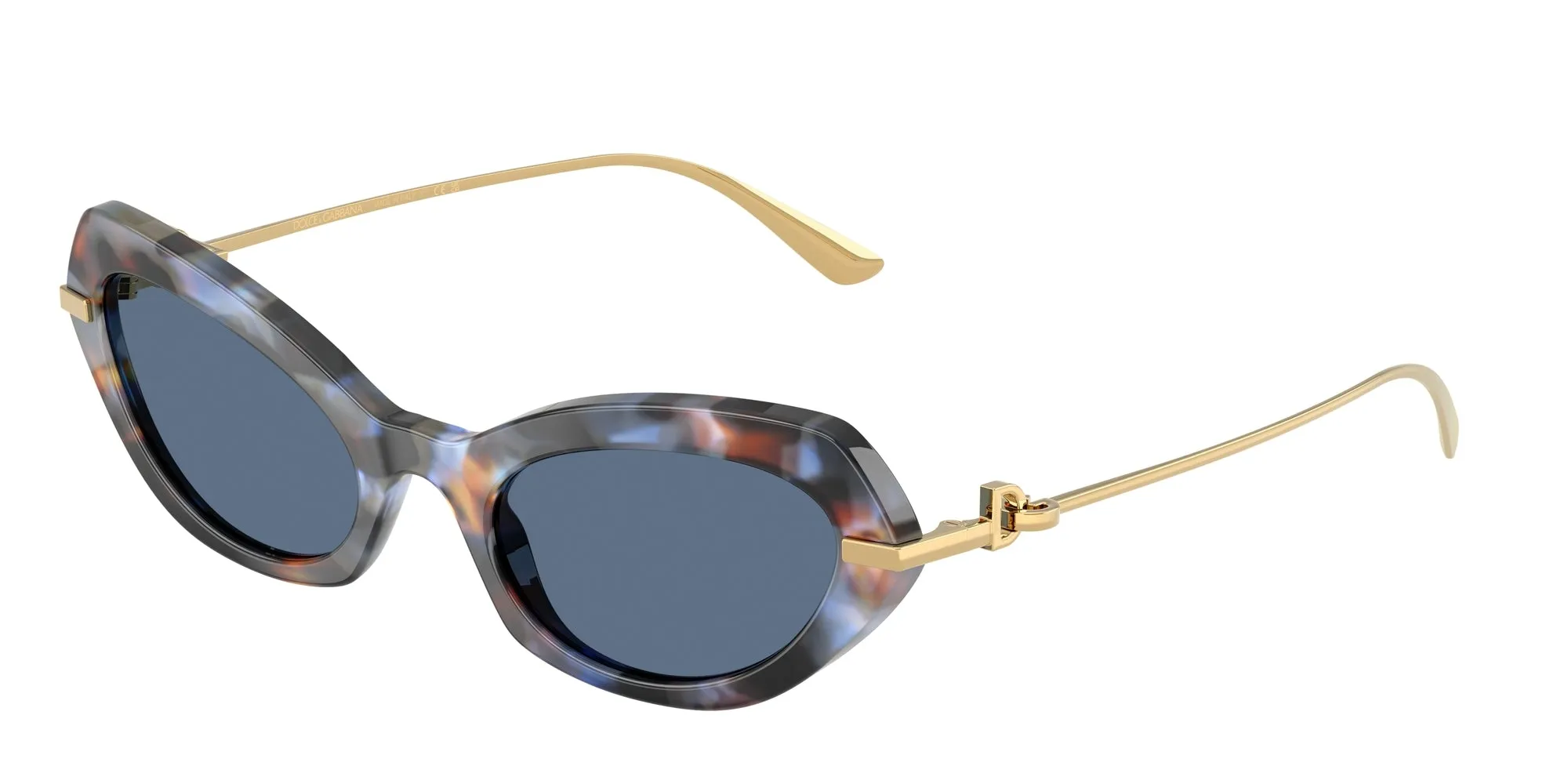 Dolce & Gabbana DG4473 344380 Occhiali da sole Acetato Blu Blu Farfalla Normale - immagine 1